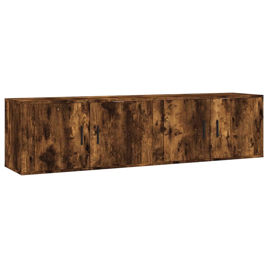Zidni TV ormarići 2 kom boja dimljenog hrasta 80x34,5x40 cm
