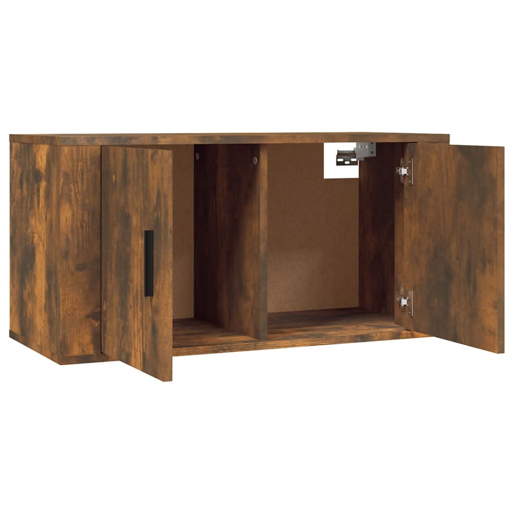 Zidni TV ormarići 2 kom boja dimljenog hrasta 80x34,5x40 cm