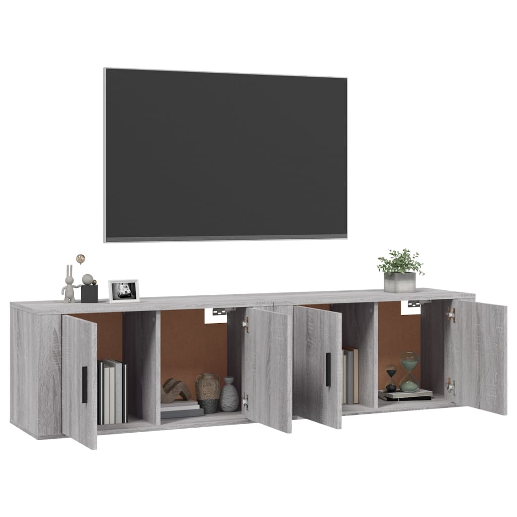 Zidni TV ormarići 2 kom boja sivog hrasta sonome 80x34,5x40 cm