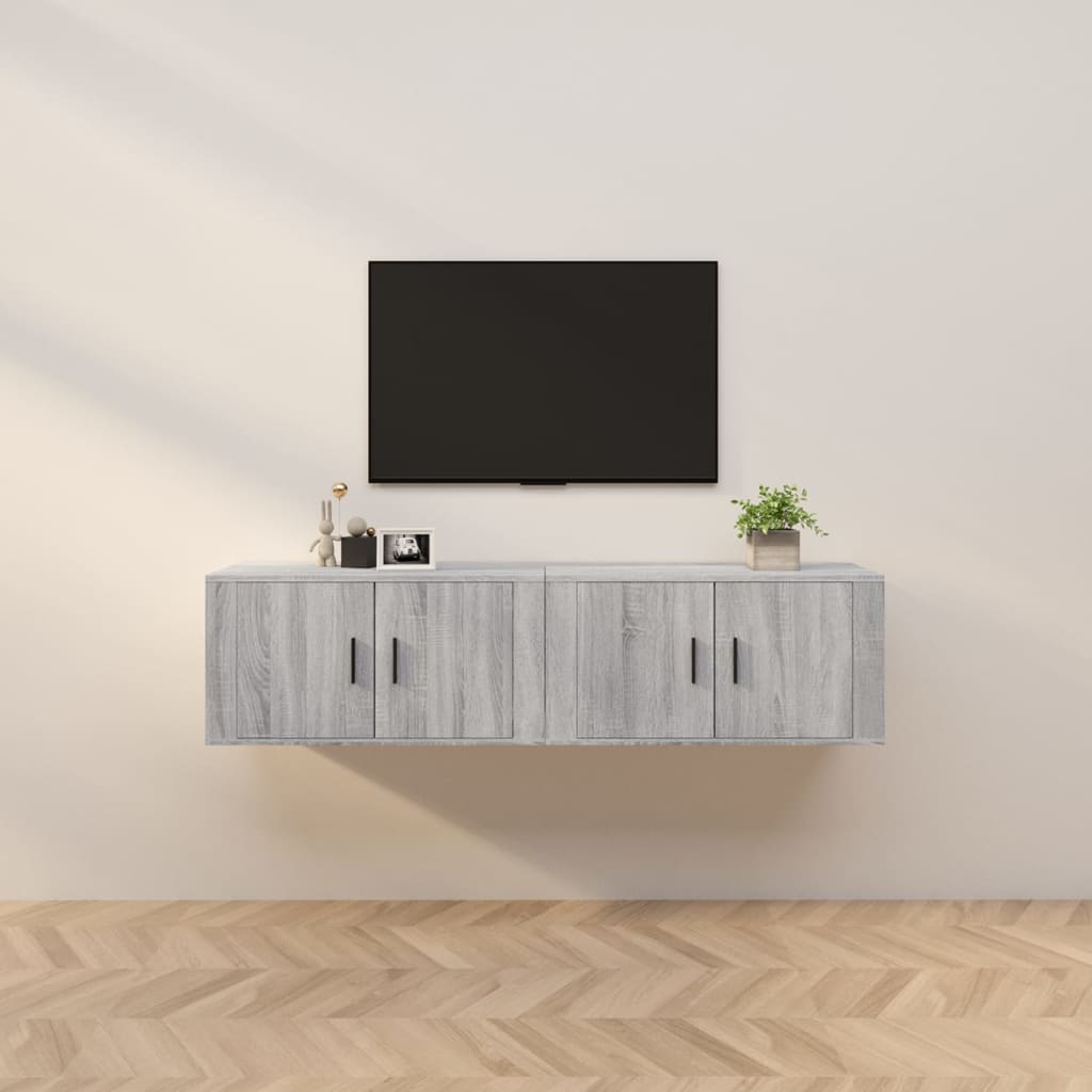 Zidni TV ormarići 2 kom boja sivog hrasta sonome 80x34,5x40 cm