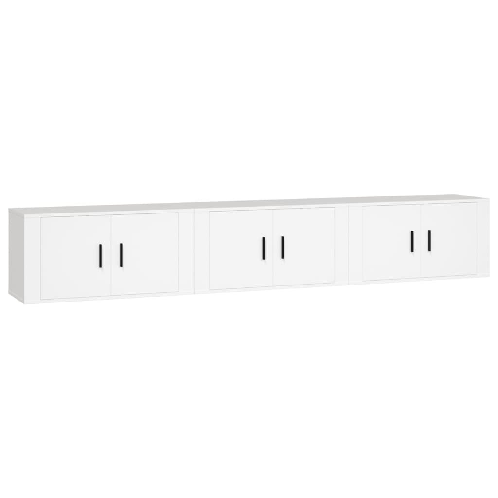 Zidni TV ormarići 2 kom Bijela 80x34,5x40 cm