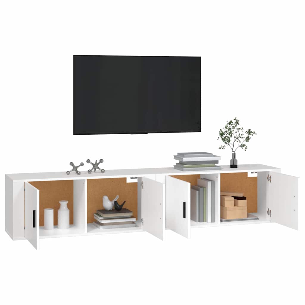 Zidni TV ormarići 2 kom bijeli 100x34,5x40 cm