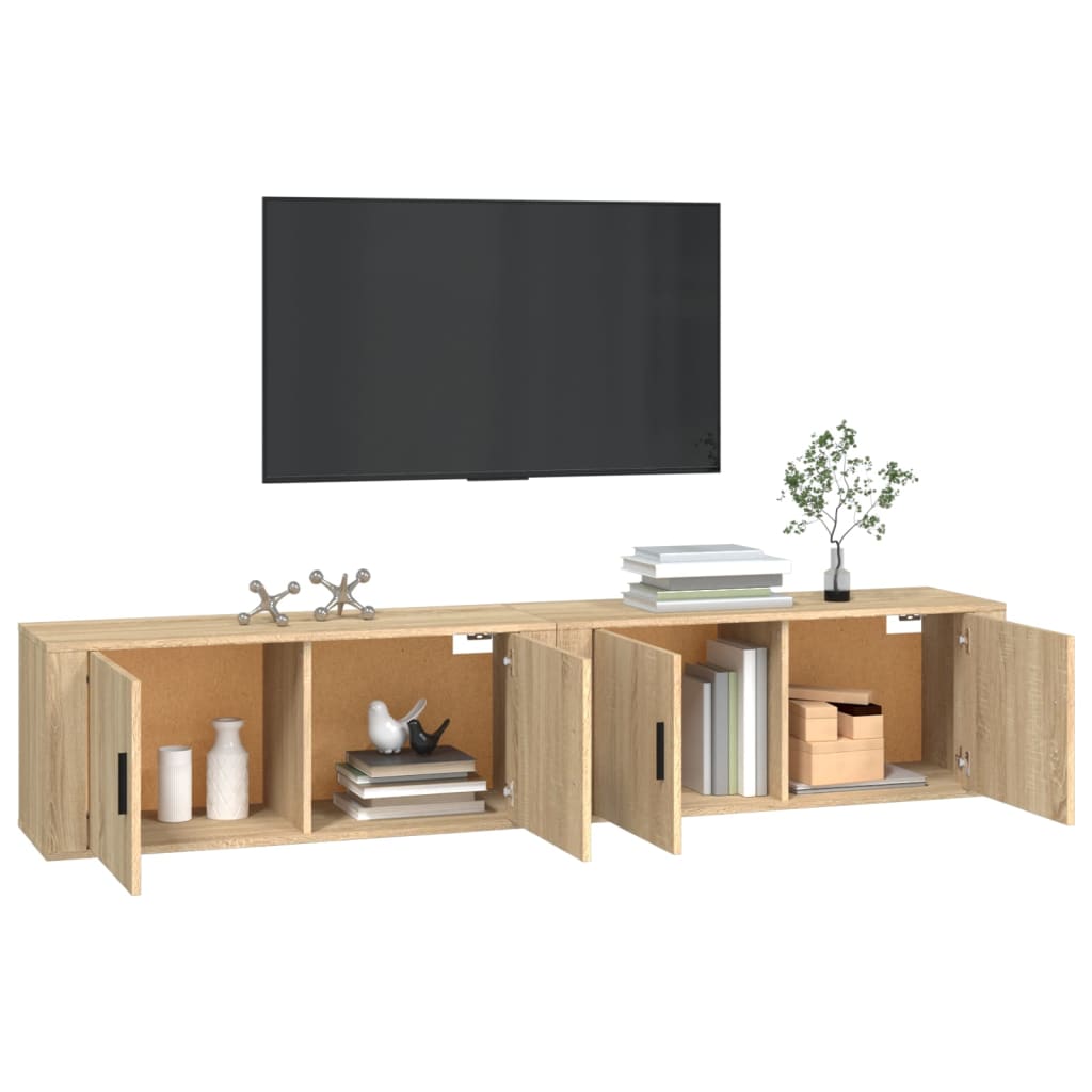 Zidni TV ormarići 2 kom boja hrasta sonome 100x34,5x40 cm