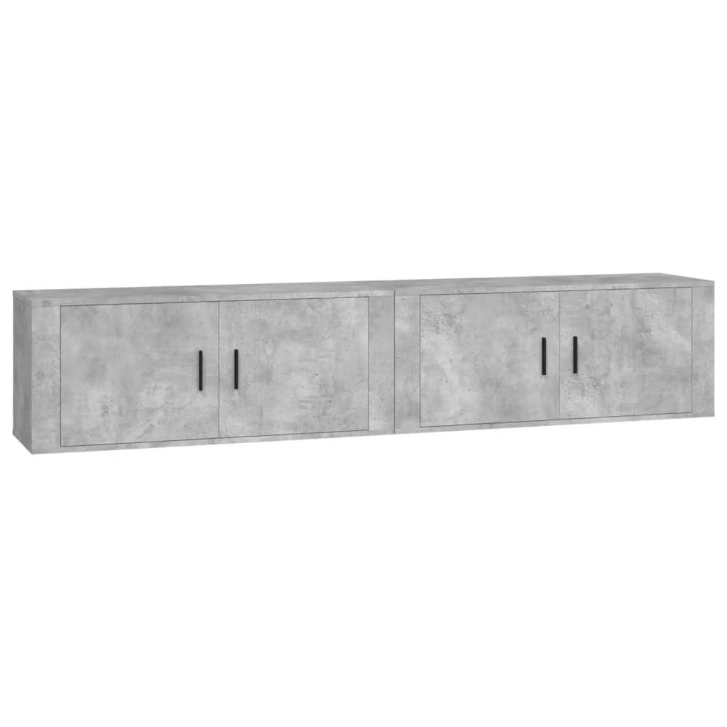 Zidni TV ormarići 2 kom siva boja betona 100 x 34,5 x 40 cm