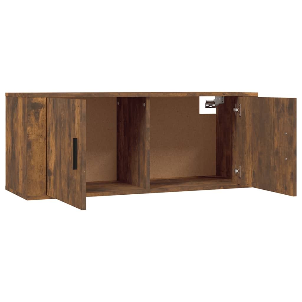 Zidni TV ormarići 3 kom boja dimljenog hrasta 100x34,5x40 cm