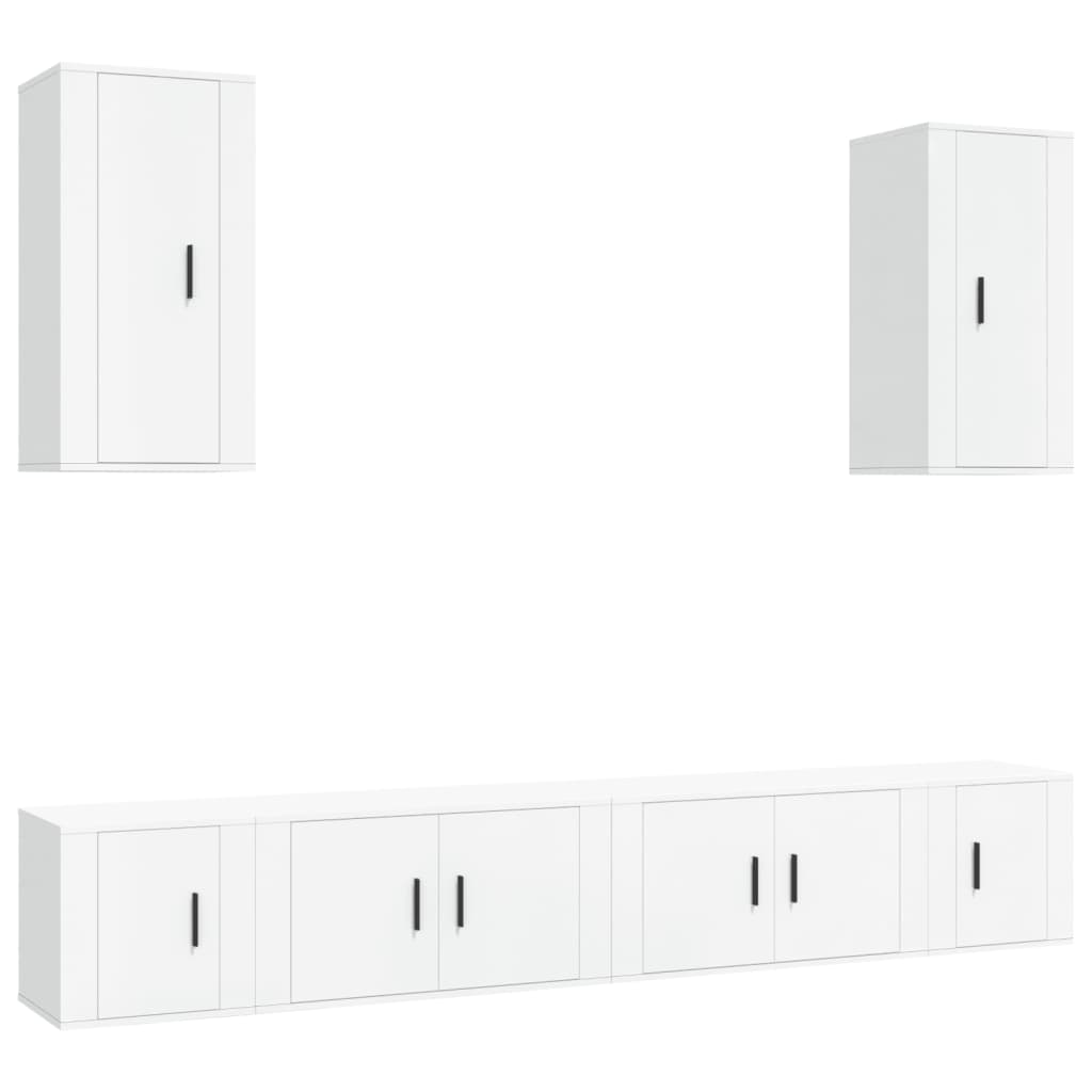 6-dijelni set TV ormarića bijeli od konstruiranog drva