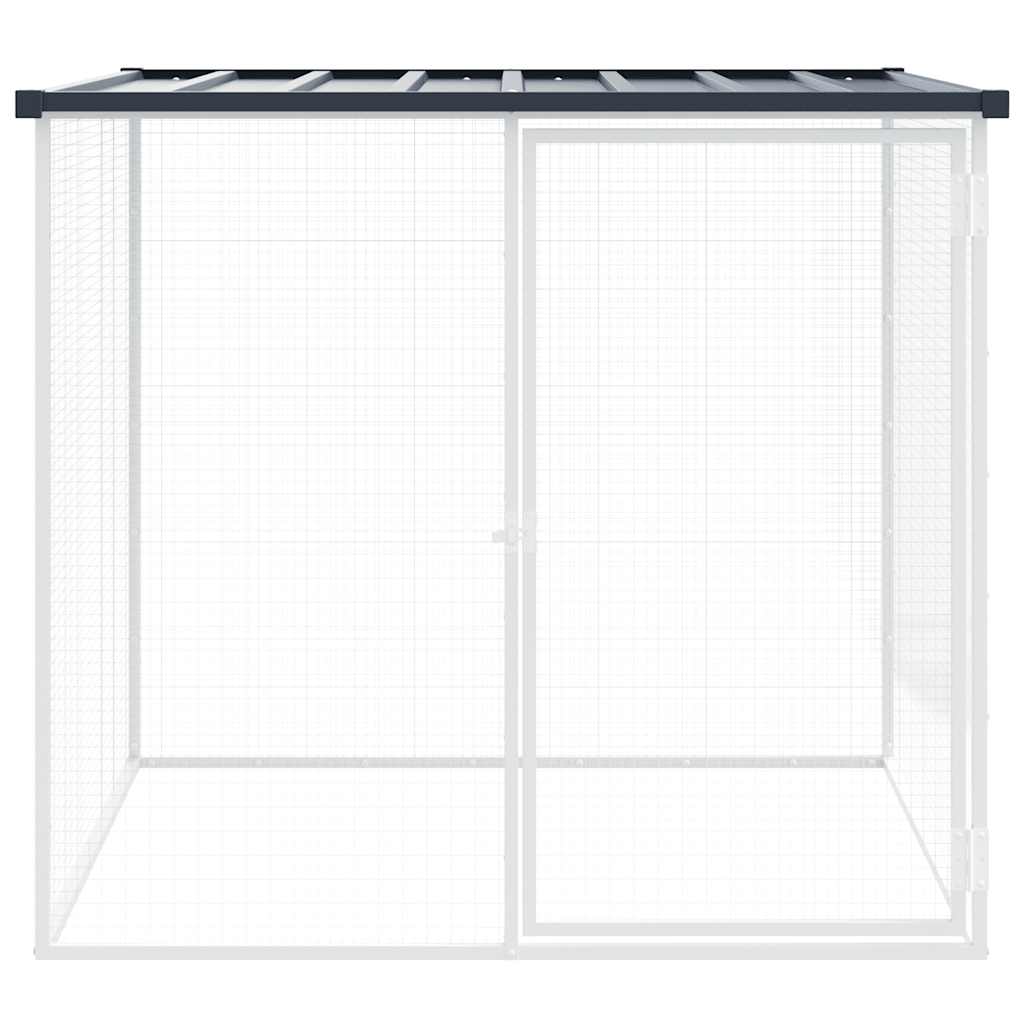 Kavez za kokoši s krovom antracit 103x98x90 cm pocinčani čelik