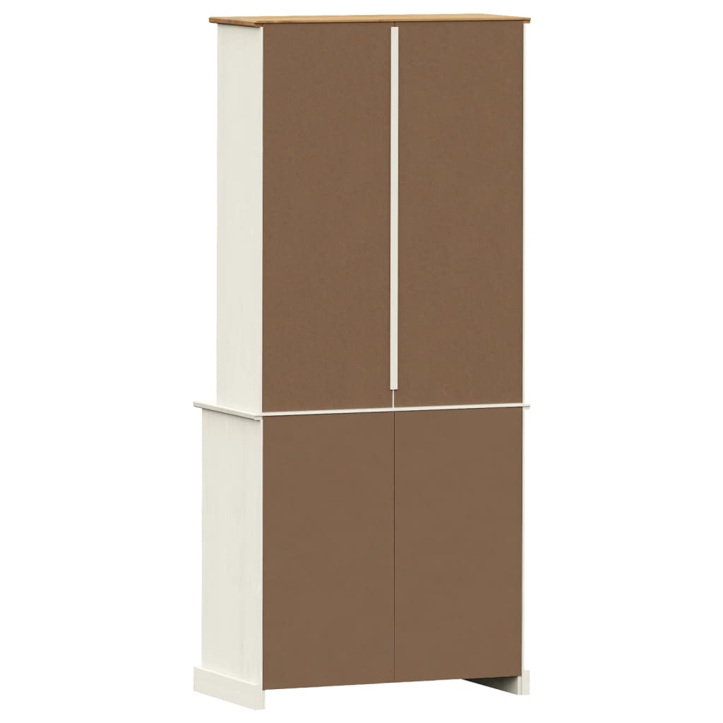 Visoka komoda VIGO bijela 78 x 40 x 175 cm od masivne borovine