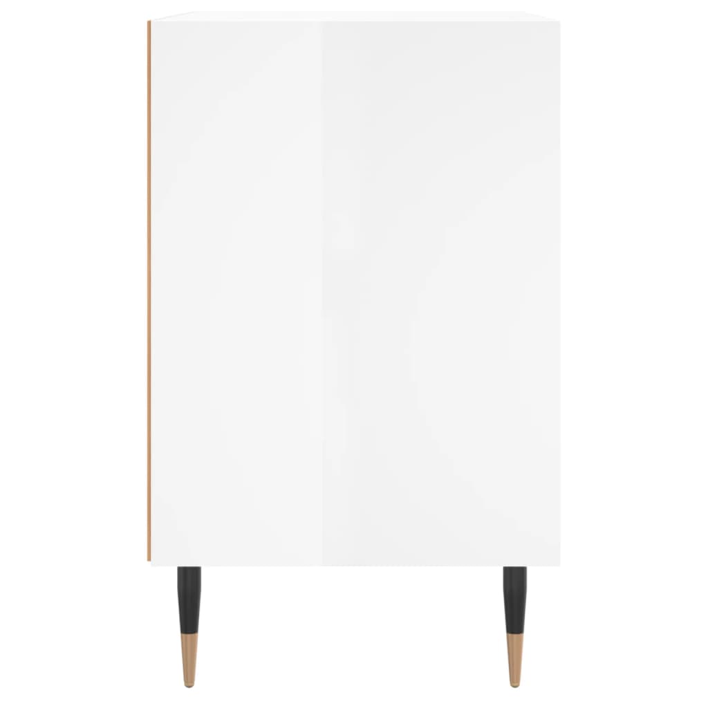 Noćni ormarići 2 kom sjajni bijeli 40x30x50cm konstruirano drvo
