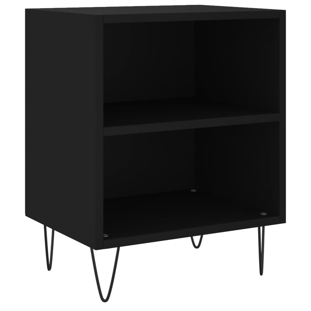 Noćni ormarići 2 kom crni 40 x 30 x 50 cm konstruirano drvo
