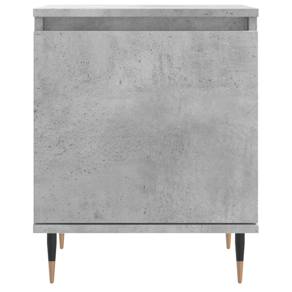 Noćni ormarići 2 kom boja betona 40x30x50 cm konstruirano drvo