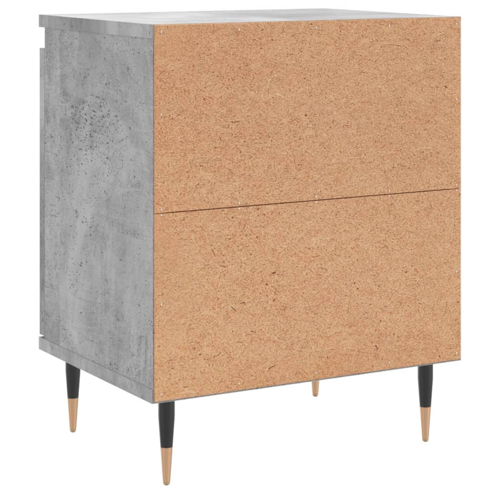 Noćni ormarići 2 kom boja betona 40x30x50 cm konstruirano drvo