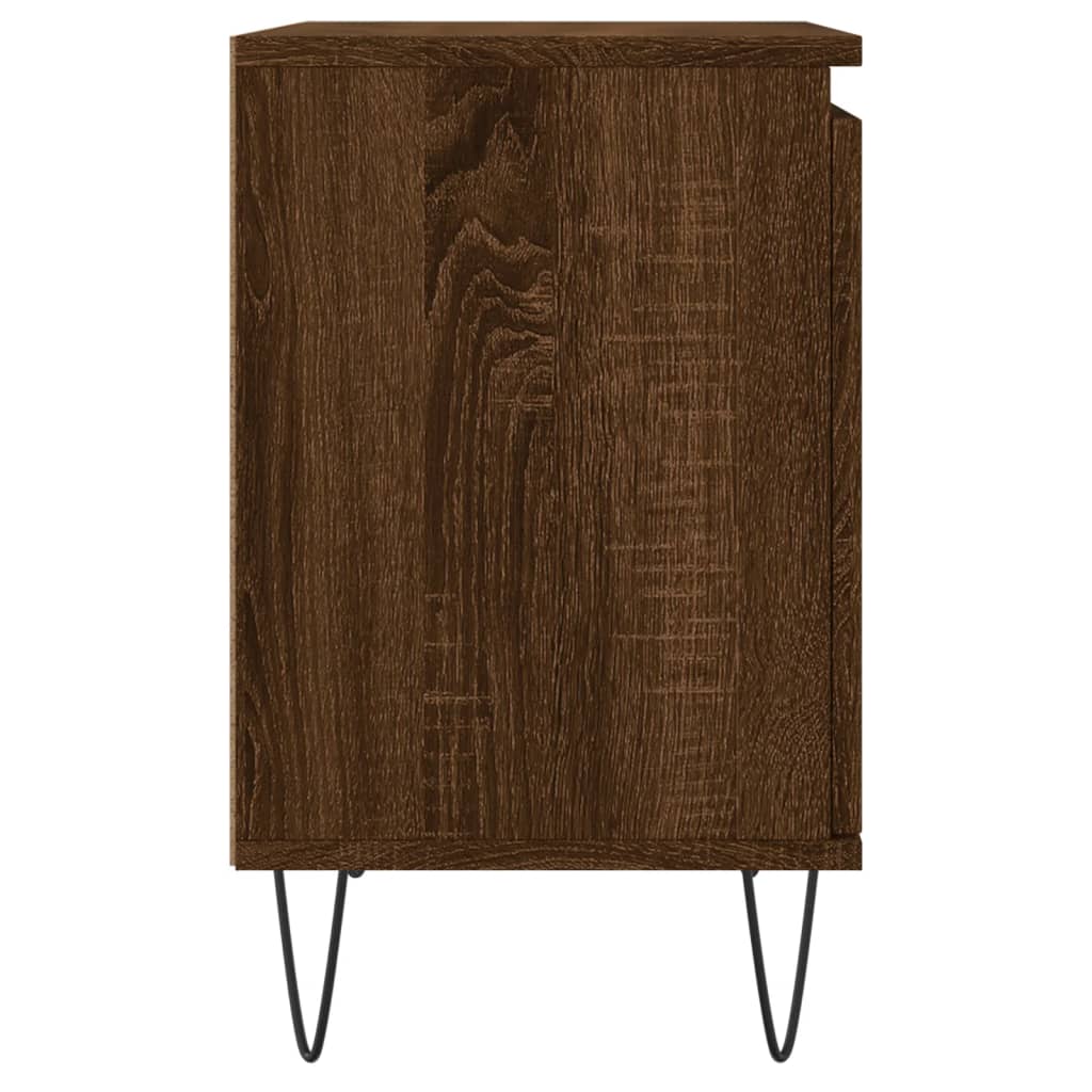 Noćni ormarić smeđa boja hrasta 40x30x50 cm konstruirano drvo