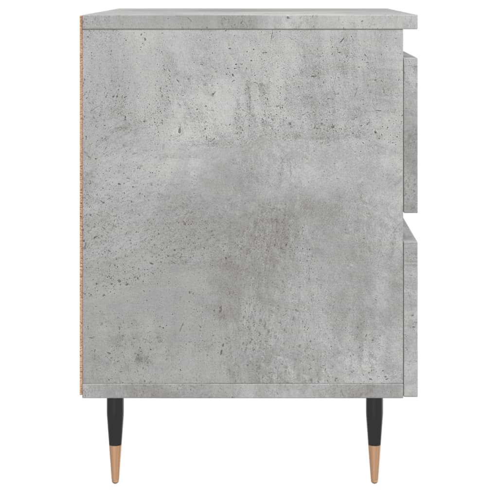 Noćni ormarići 2 kom boja betona 40x35x50 cm konstruirano drvo