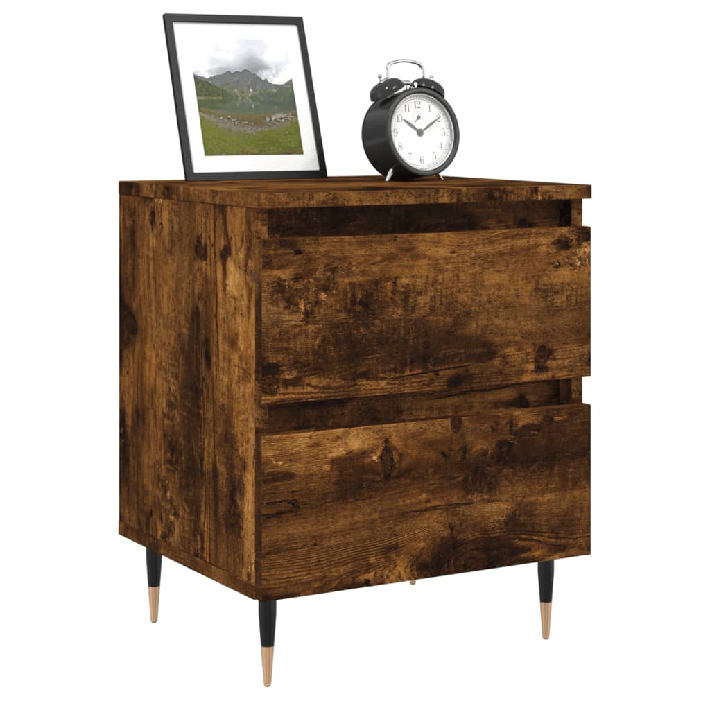 Noćni ormarići 2 kom boja hrasta 40x35x50 cm konstruirano drvo