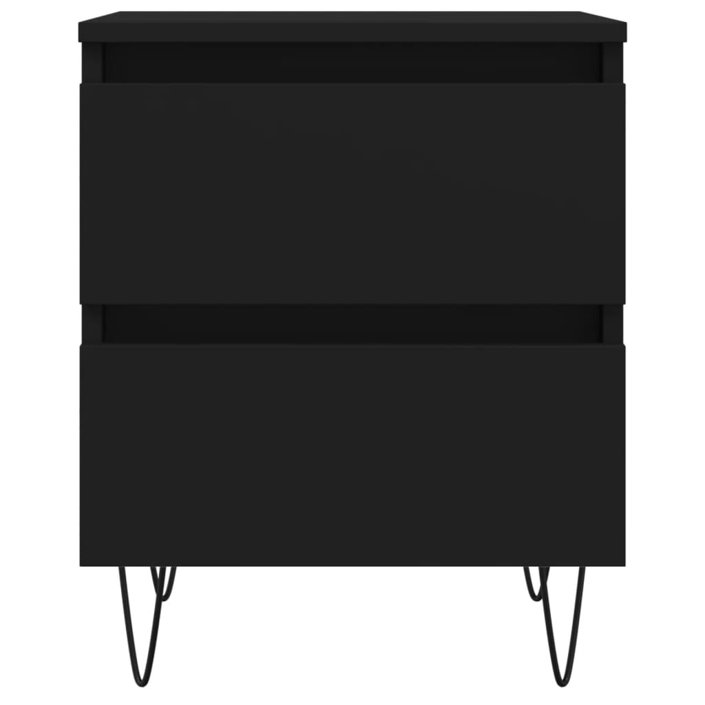 Noćni ormarić crni 40x35x50 cm od konstruiranog drva