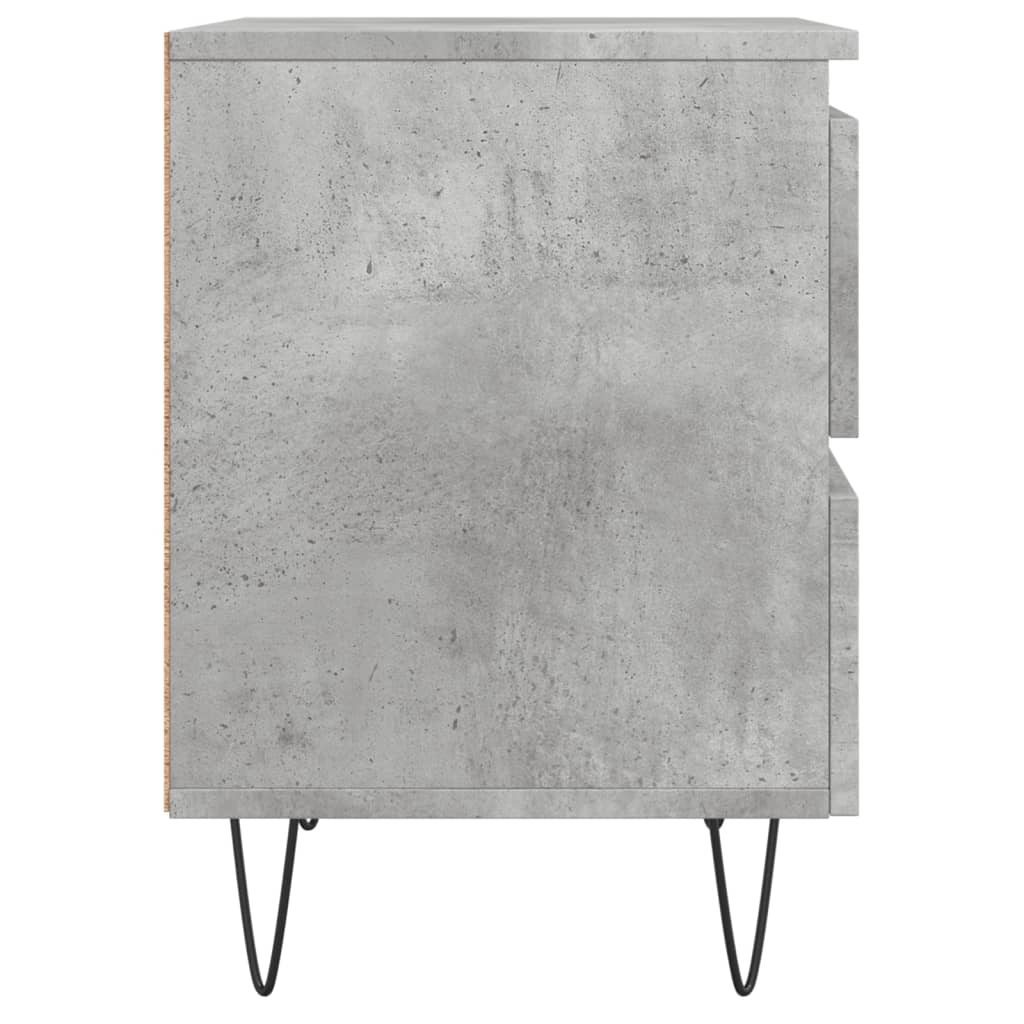 Noćni ormarići 2 kom boja betona 40x35x50 cm konstruirano drvo