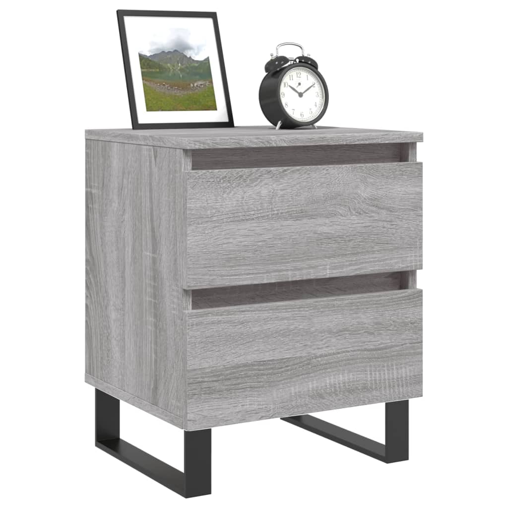 Noćni ormarići 2 kom boja hrasta 40x35x50 cm konstruirano drvo