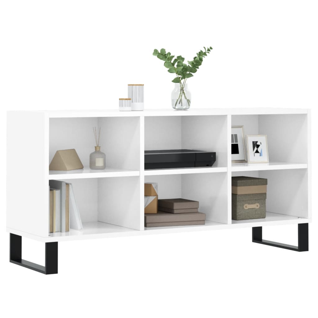 TV ormarić sjajni bijeli 103,5x30x50 cm od konstruiranog drva