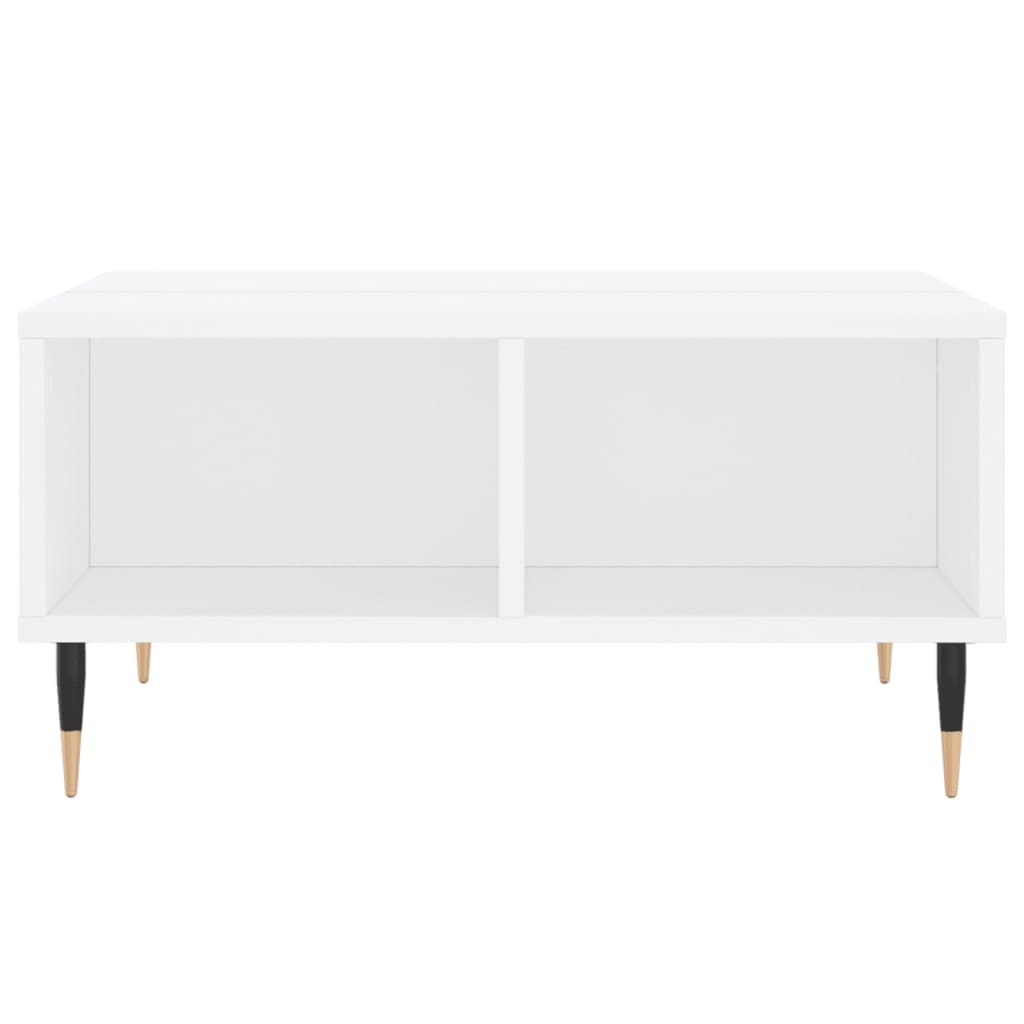 Stolić za kavu bijeli 60 x 60 x 30 cm od konstruiranog drva