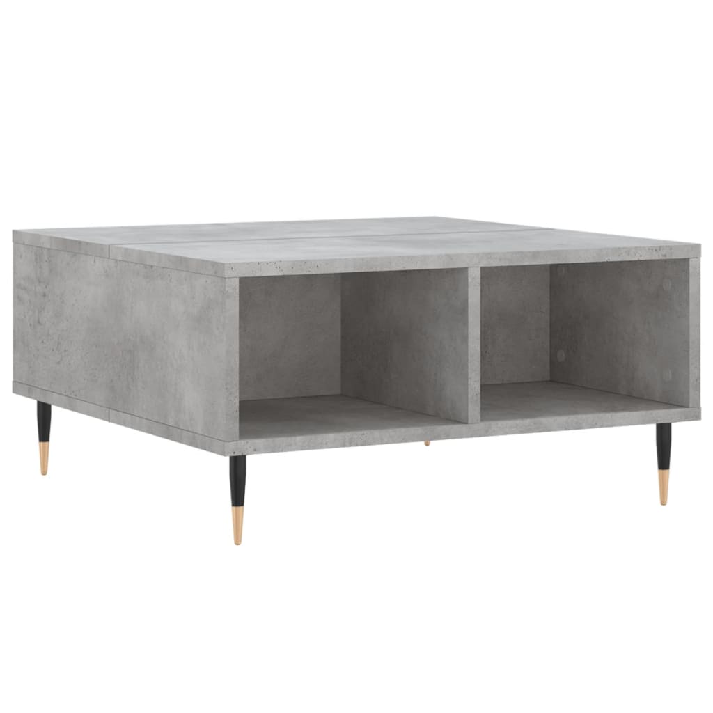 Stolić za kavu siva boja betona 60x60x30 cm konstruirano drvo