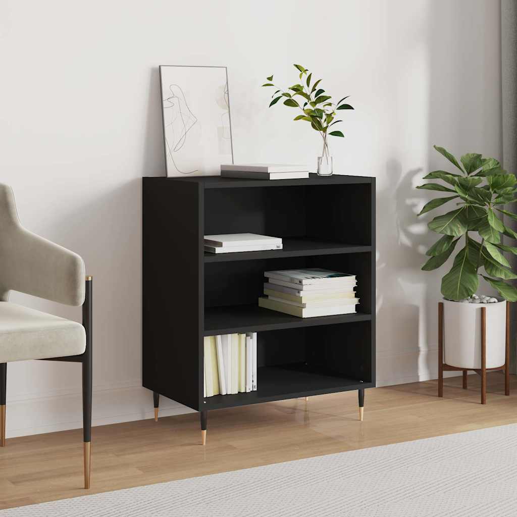Komoda crna 57 x 35 x 70 cm od konstruiranog drva
