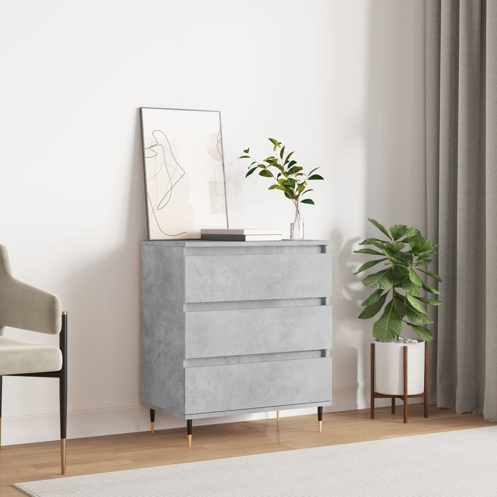 Komoda siva boja betona 60x35x70 cm od konstruiranog drva