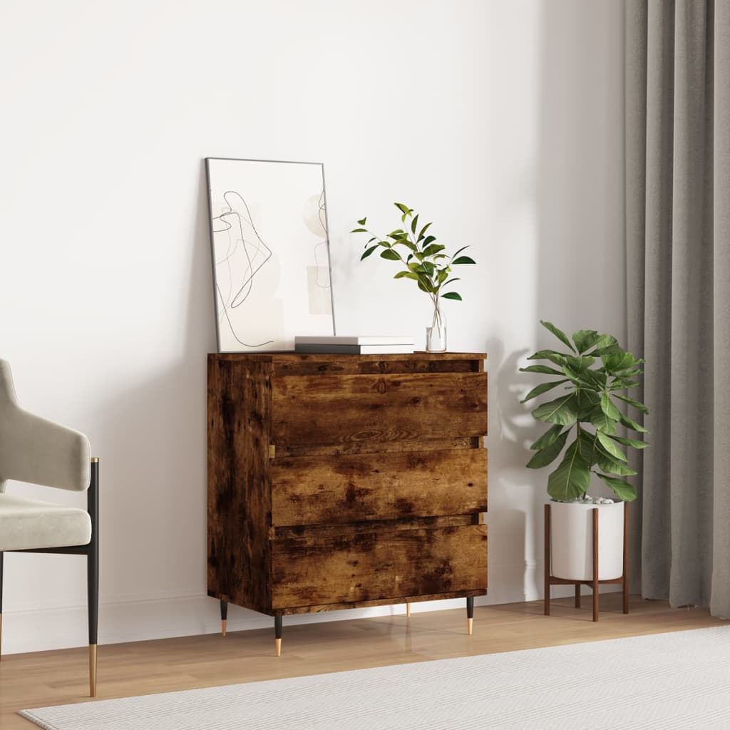 Komoda boja dimljenog hrasta 60 x 35 x 70 cm konstruirano drvo