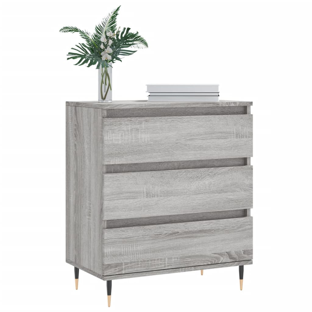 Komoda sivog hrasta sonome 60x35x70 cm od konstruiranog drva