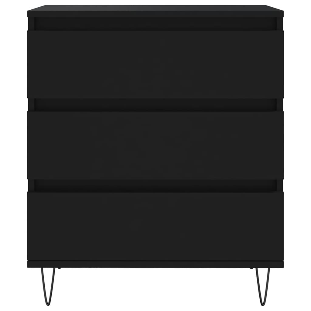 Komoda crna 60 x 35 x 70 cm od konstruiranog drva