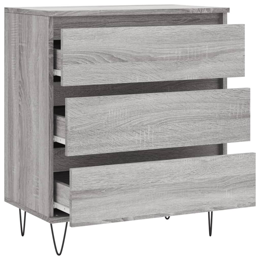 Komoda sivog hrasta sonome 60x35x70 cm od konstruiranog drva