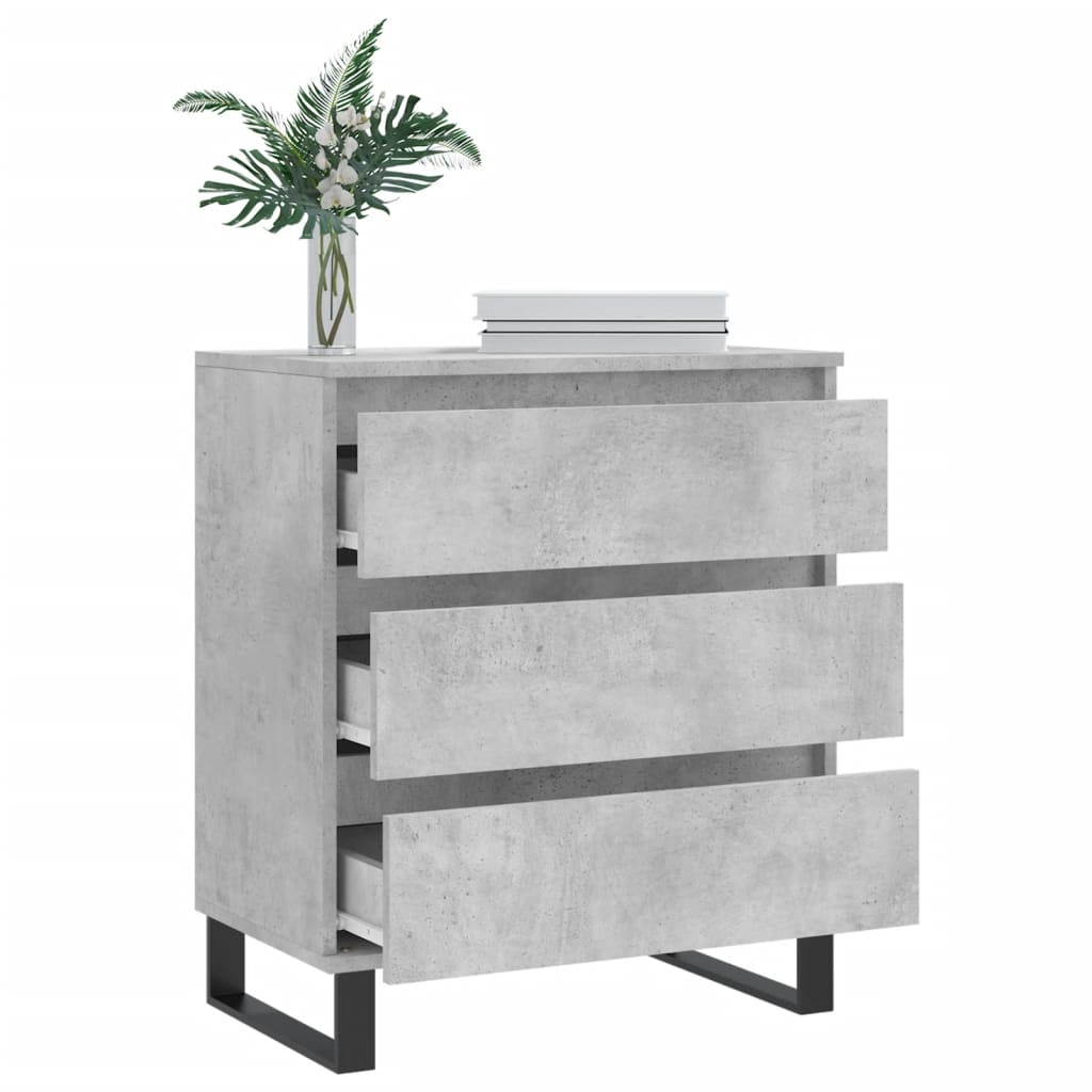 Komoda siva boja betona 60x35x70 cm od konstruiranog drva
