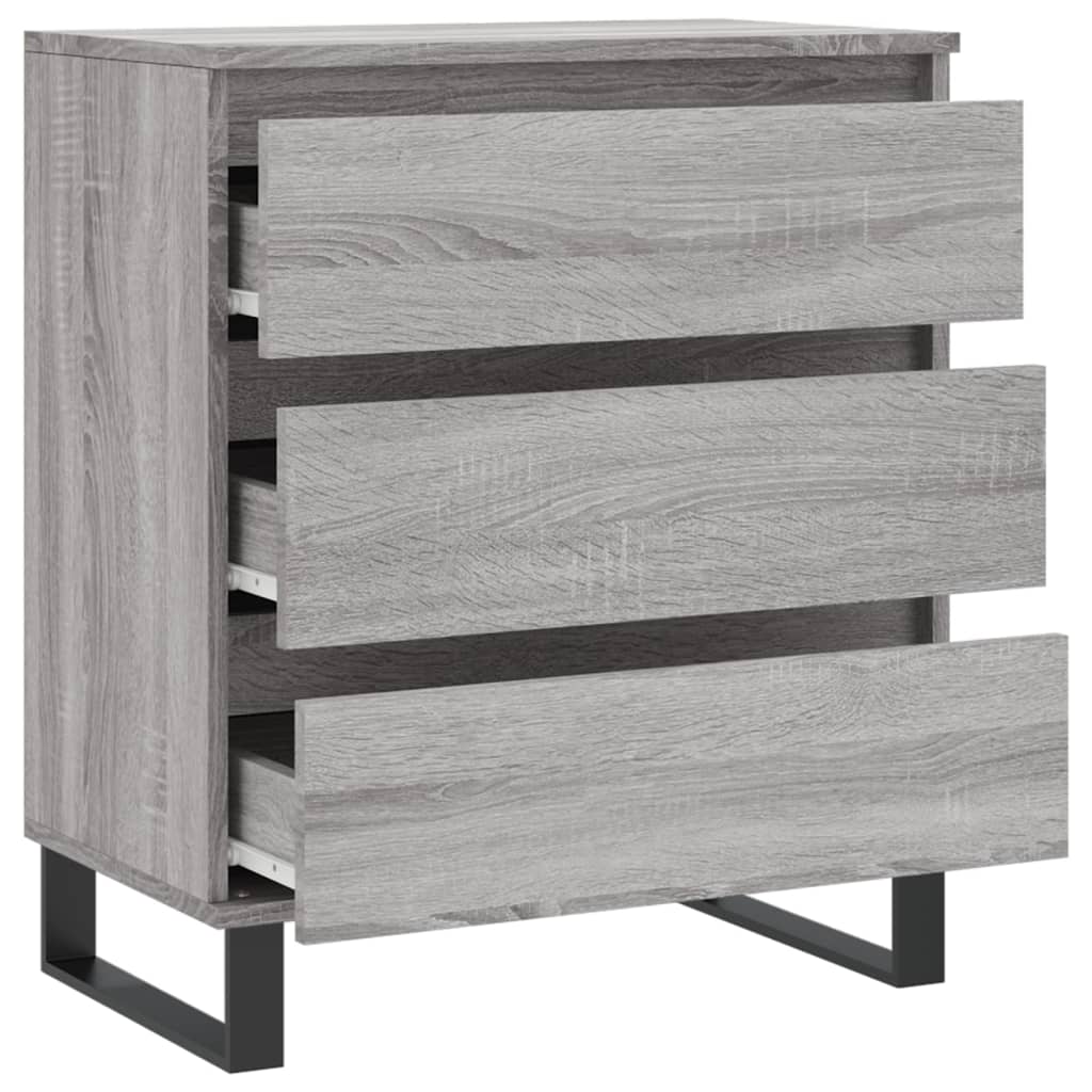 Komoda sivog hrasta sonome 60x35x70 cm od konstruiranog drva