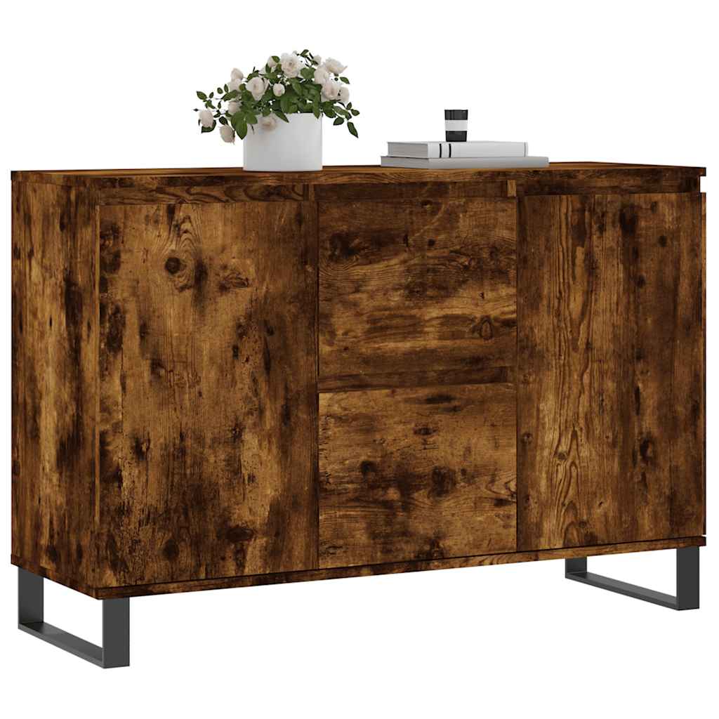 Komoda boja dimljenog hrasta 101,5x35x70 cm konstruirano drvo