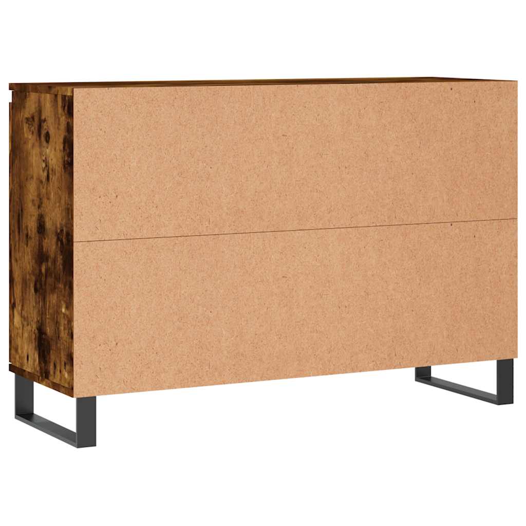 Komoda boja dimljenog hrasta 101,5x35x70 cm konstruirano drvo