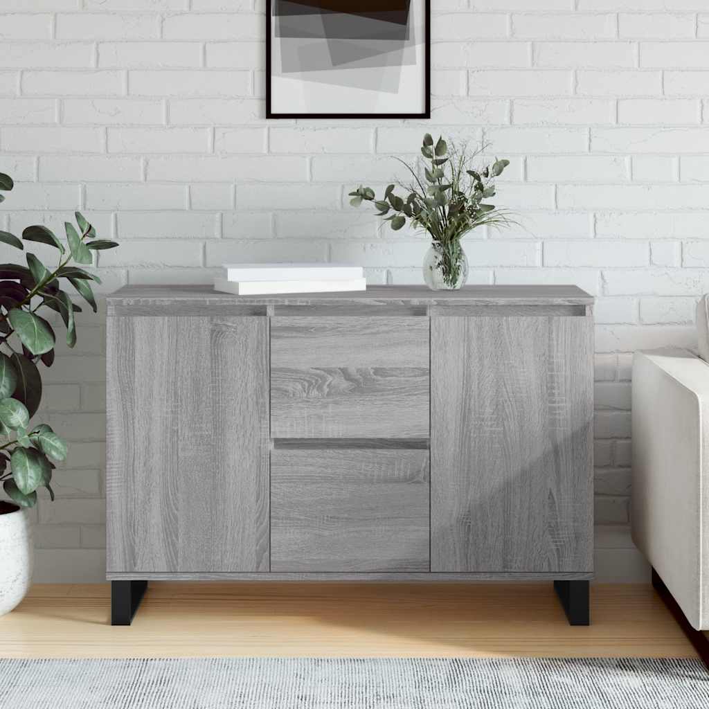 Komoda sivog hrasta sonome 101,5x35x70 cm od konstruiranog drva
