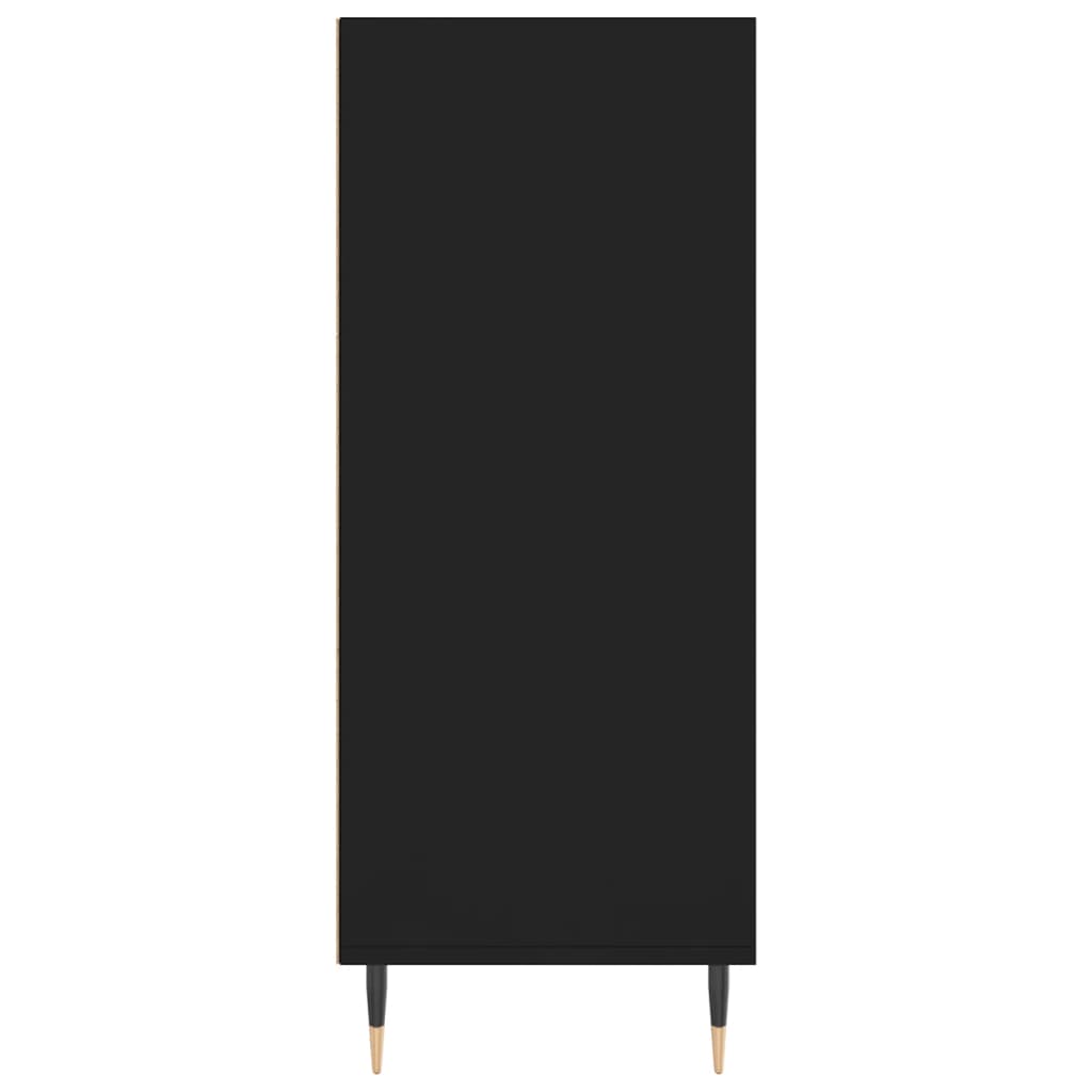 Visoka komoda crna 57 x 35 x 90 cm od konstruiranog drva