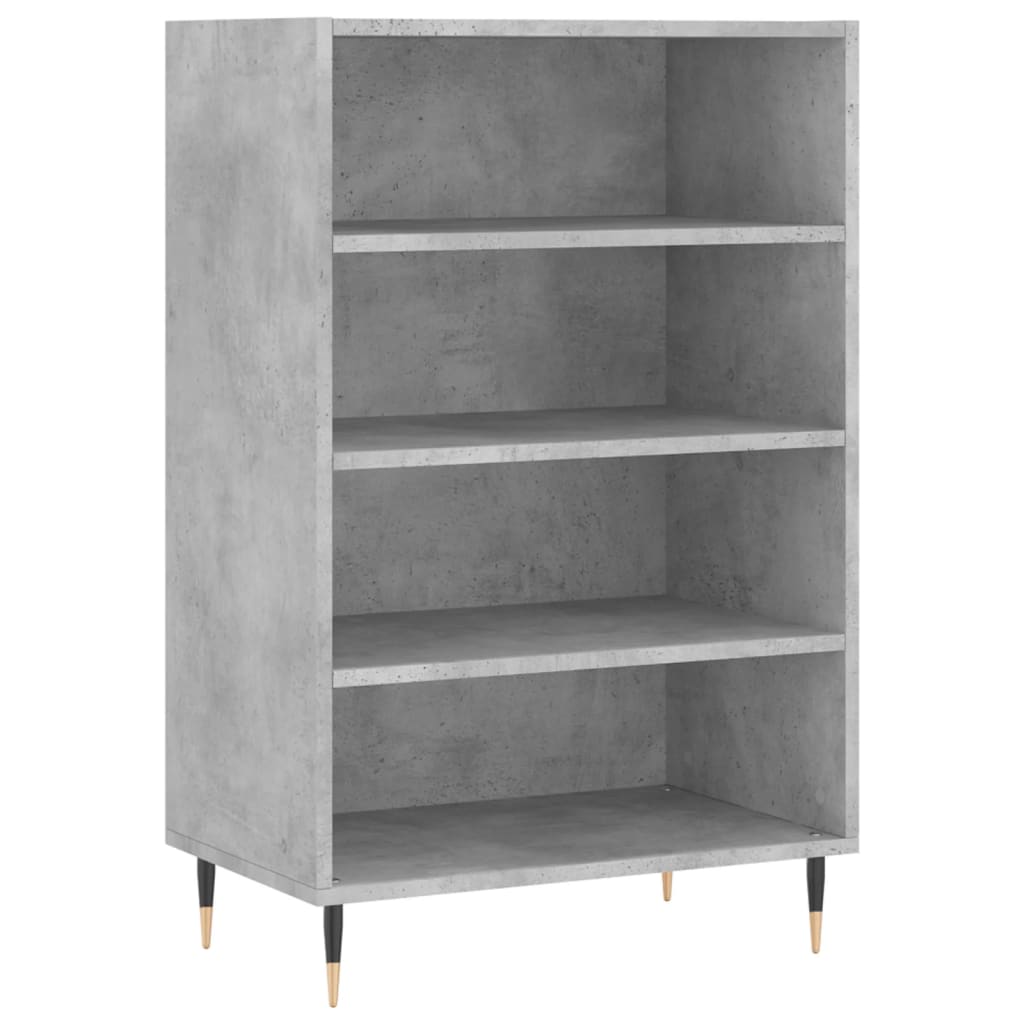 Visoka komoda siva boja betona 57x35x90 cm konstruirano drvo