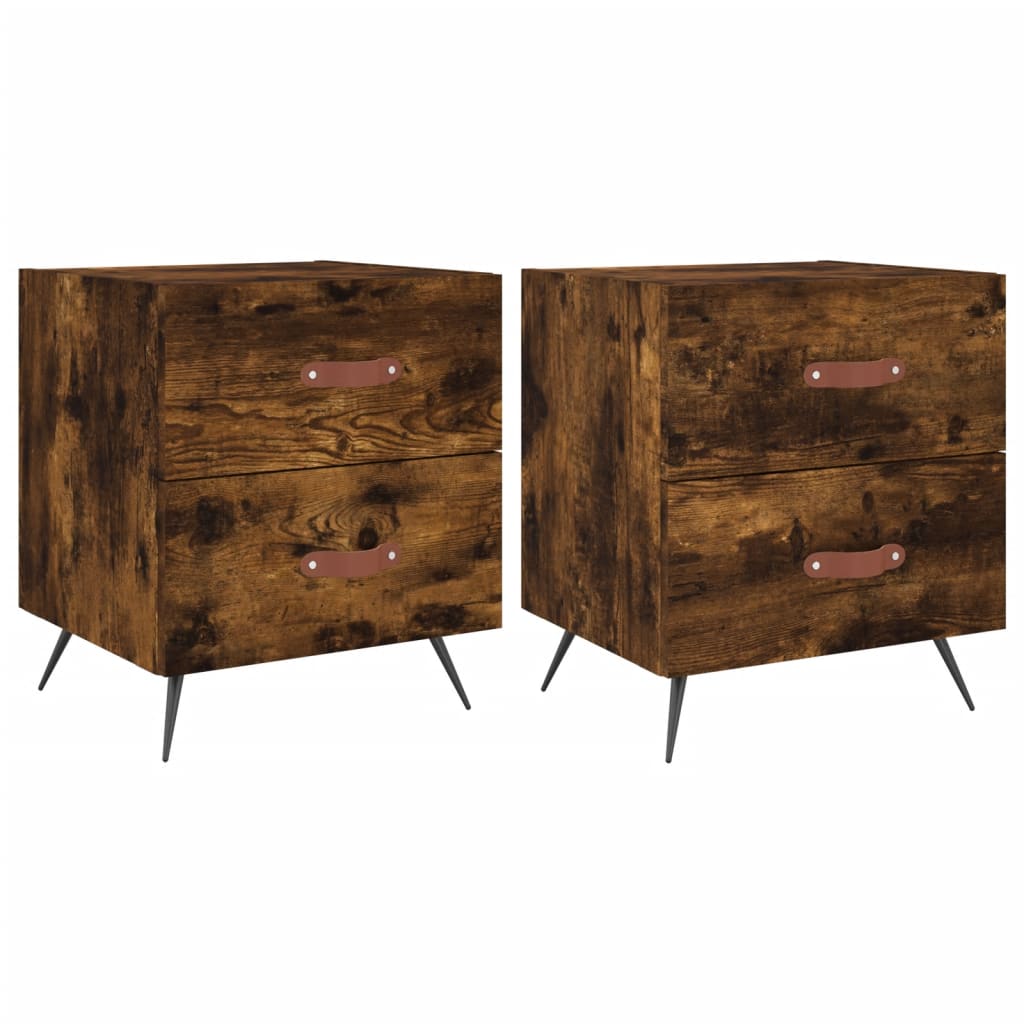 Noćni ormarići 2 kom boja hrasta 40x35x47,5cm konstruirano drvo