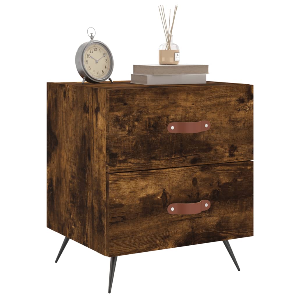 Noćni ormarići 2 kom boja hrasta 40x35x47,5cm konstruirano drvo