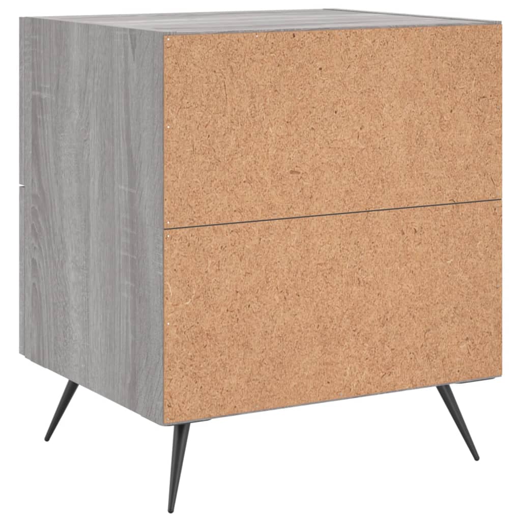 Noćni ormarići 2 kom boja hrasta 40x35x47,5cm konstruirano drvo