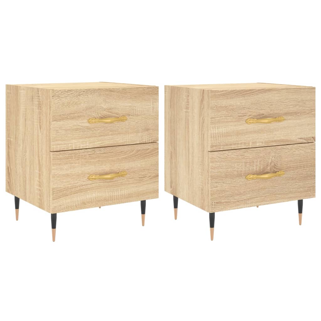 Noćni ormarići 2 kom boja hrasta 40x35x47,5cm konstruirano drvo