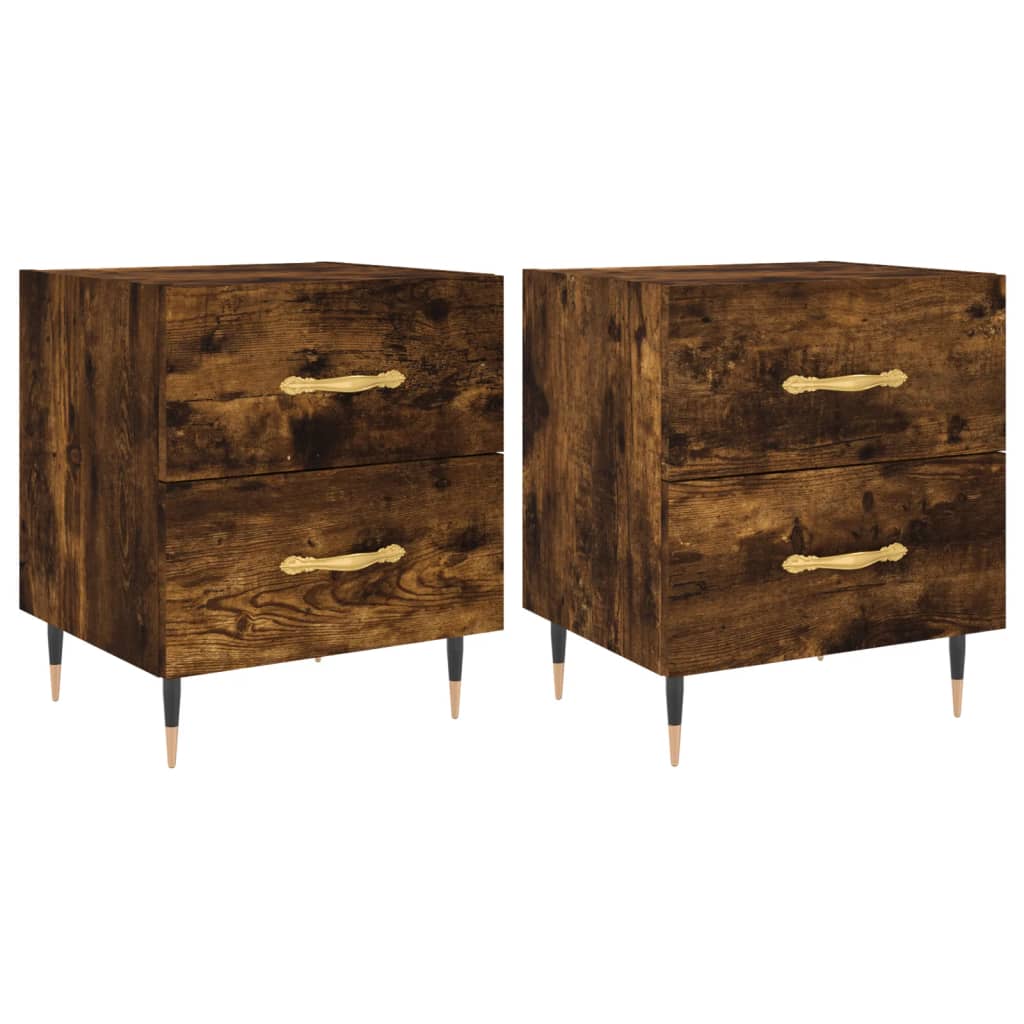 Noćni ormarići 2 kom boja hrasta 40x35x47,5cm konstruirano drvo