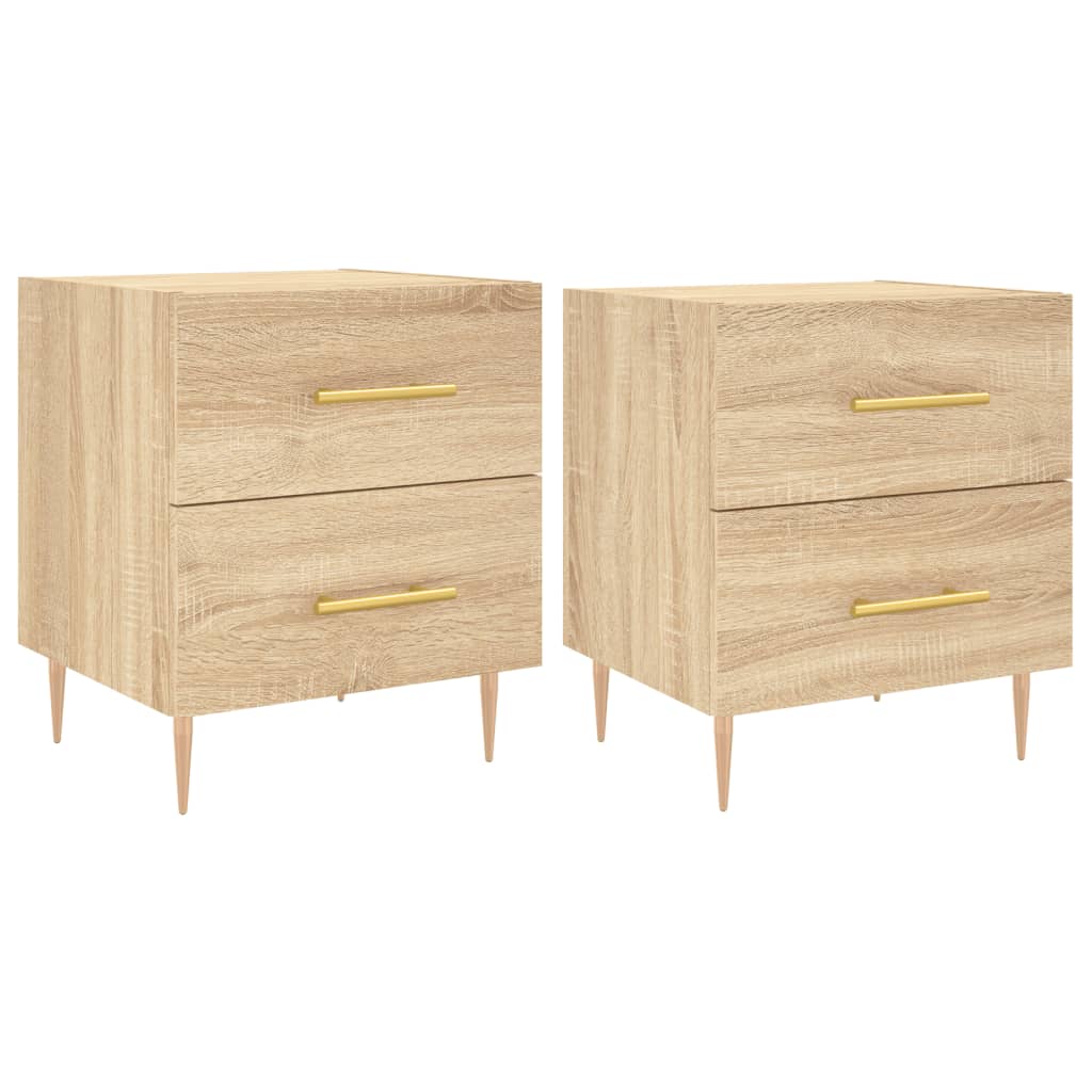 Noćni ormarići 2 kom boja hrasta 40x35x47,5cm konstruirano drvo