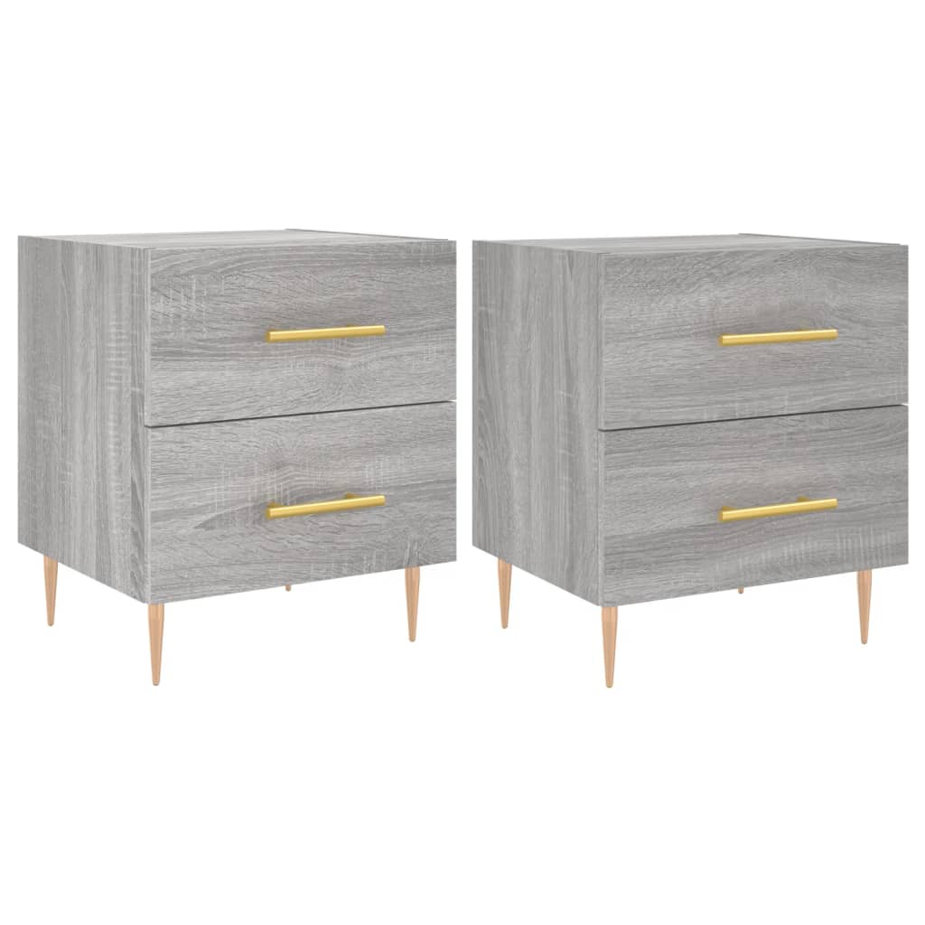 Noćni ormarići 2 kom boja hrasta 40x35x47,5cm konstruirano drvo