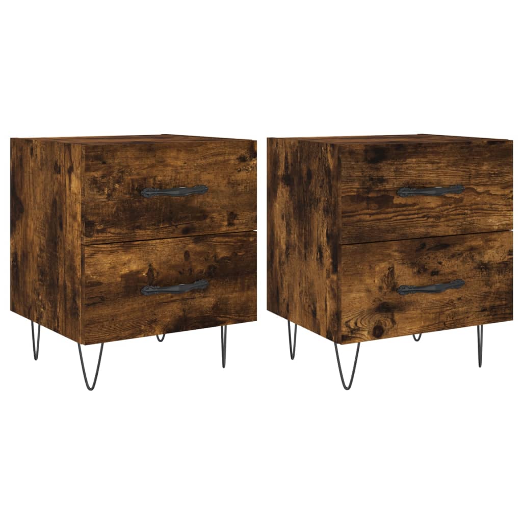 Noćni ormarići 2 kom boja hrasta 40x35x47,5cm konstruirano drvo