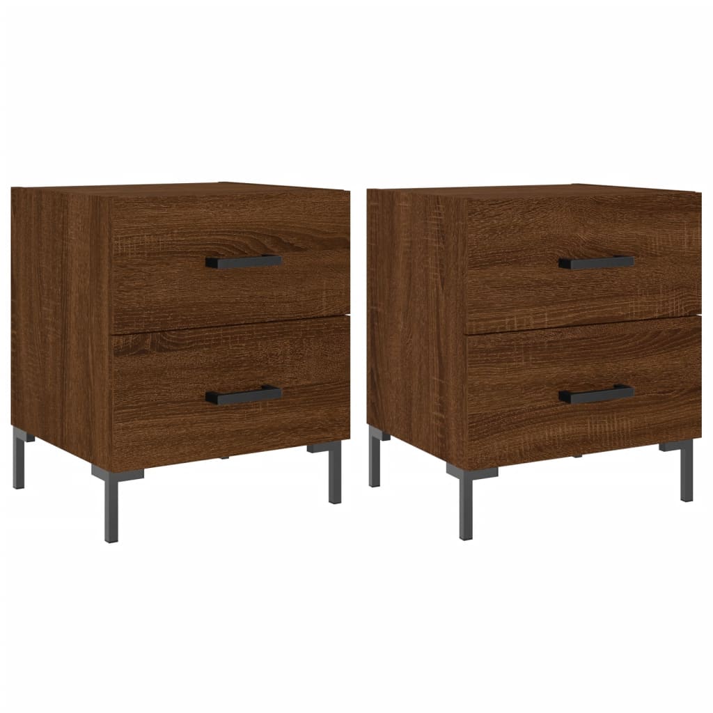Noćni ormarići 2 kom boja hrasta 40x35x47,5cm konstruirano drvo