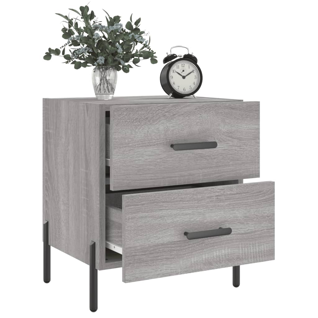 Noćni ormarići 2 kom boja hrasta 40x35x47,5cm konstruirano drvo