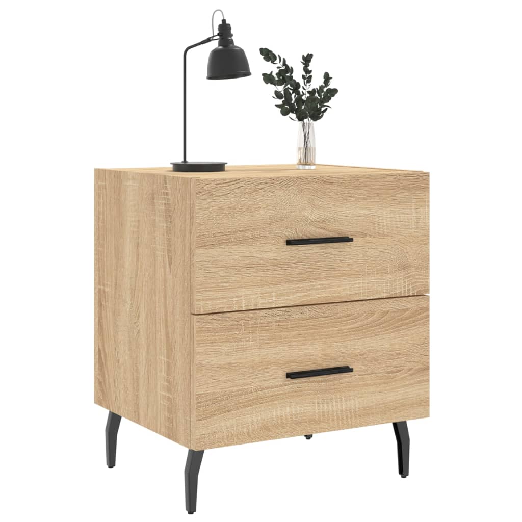 Noćni ormarići 2 kom boja hrasta 40x35x47,5cm konstruirano drvo