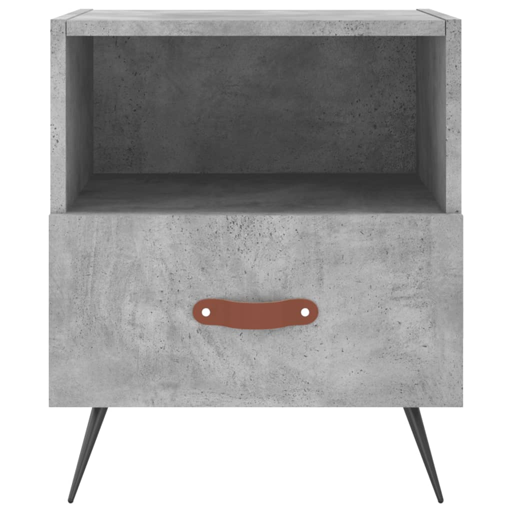 Noćni ormarići 2 kom boja betona 40x35x47,5cm konstruirano drvo